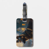 German Shepherd Halloween Scary Bagagelabel (Achterkant verticaal)