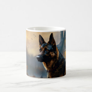 German Shepherd Halloween Scary Koffiemok