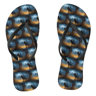 German Shepherd Halloween Scary Teenslippers