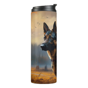 German Shepherd Halloween Scary Thermosbeker
