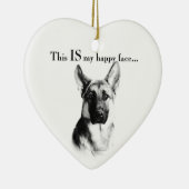 German Shepherd Happy Face Keramisch Ornament (Rechts)