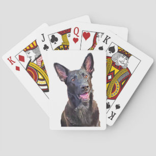 German Shepherd Happy Face Pokerkaarten
