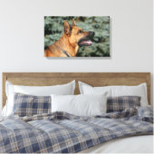 German Shepherd Headshot 1 Canvas Afdruk (Insitu (Slaapkamer))