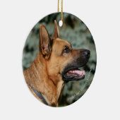 German Shepherd Headshot 1 Keramisch Ornament (Rechts)