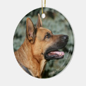 German Shepherd Headshot 1 Keramisch Ornament (Links)