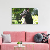 German Shepherd Headshot 2 Canvas Afdruk (Insitu (Woonkamer))