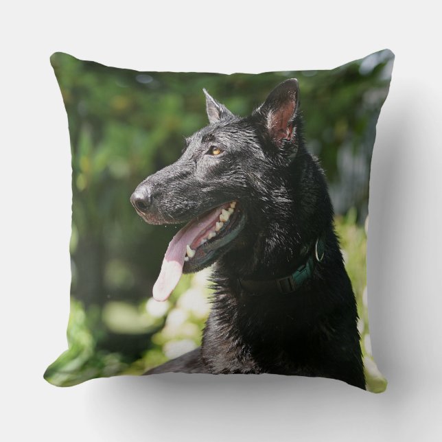 German Shepherd Headshot 2 Kussen (Voorkant)
