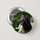 German Shepherd Headshot 2 Ronde Button 5,7 Cm (Voorkant /achterkant)
