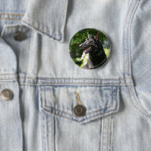 German Shepherd Headshot 2 Ronde Button 5,7 Cm (In situ)
