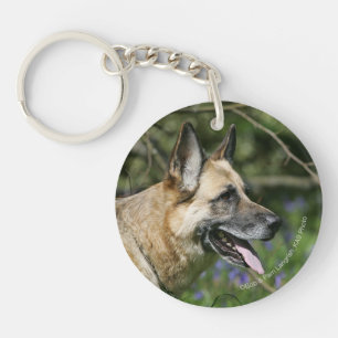 German Shepherd Headshot 3 Sleutelhanger
