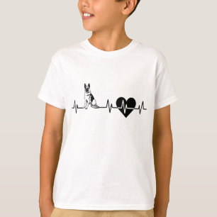 German Shepherd Heartbeat I Love My German Shepher T-shirt