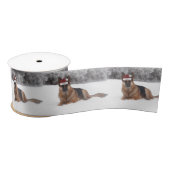 German Shepherd Holiday Satin Ribbon Lint (Spoel)
