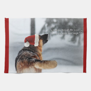 German Shepherd Holiday Theedoek