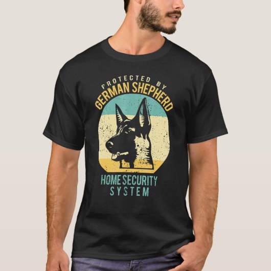German Shepherd Home Security System Watchdog T-shirt (Voorkant)