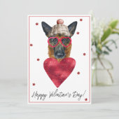 German Shepherd Hondenliefhebber Valentijn Gift Feestdagenkaart (Staand voorkant)