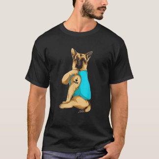 German Shepherd I Love Mam Tattoo Apparel Dog Ma  T-shirt