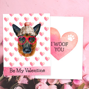 German Shepherd I Wof You Dog Valentijnsdag Feestdagenkaart