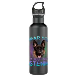 German Shepherd Ik hoor dat je niet luistert Waterfles