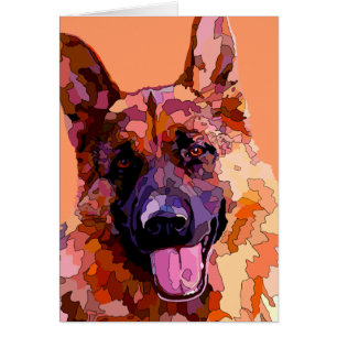 German Shepherd in Bright Colors