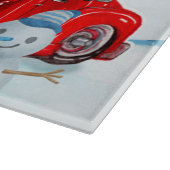 German Shepherd in Kerstmis Delivery Truck Snow Snijplank (Hoek)