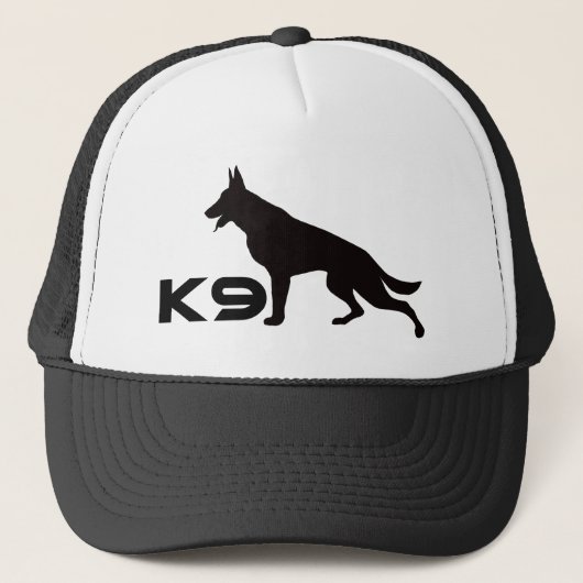 German Shepherd K9 Black Trucker Pet (Voorkant)