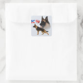 German Shepherd K9 Vierkante Sticker (Tas)