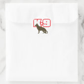 German Shepherd K-9 Ronde Sticker (Tas)