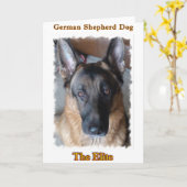 German Shepherd Kaart (Gele Bloem)