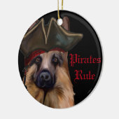 GERMAN SHEPHERD KERAMISCH ORNAMENT (Links)