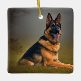 German Shepherd Keramisch Ornament