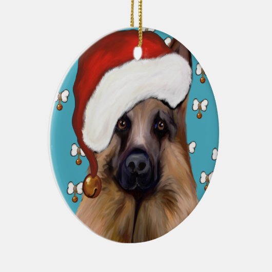 German Shepherd Keramisch Ornament (Rechts)