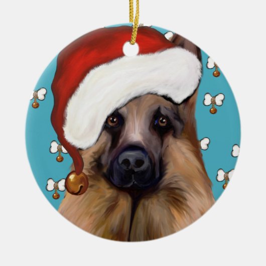 German Shepherd Keramisch Ornament (Voorkant)