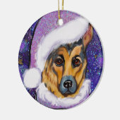 GERMAN SHEPHERD KERAMISCH ORNAMENT (Links)