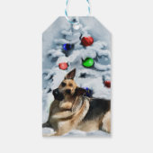 German Shepherd kerstcadeautjes Cadeaulabel (Achterkant)