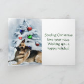 German Shepherd kerstcadeautjes Feestdagen Kaart (Binnen)