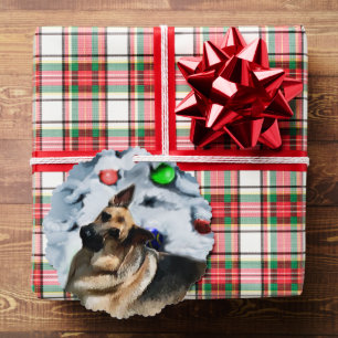 German Shepherd kerstcadeautjes Ornament Kaart