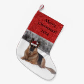 German Shepherd kerststaart Stocking Kleine Kerstsok (Voorkant (Hangend))