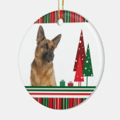 German Shepherd kerstversiering Keramisch Ornament (Links)