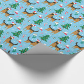 German Shepherd kerstwrapping Paper Cadeaupapier (Hoek)