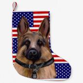German Shepherd Kleine Kerstsok (Voorkant)
