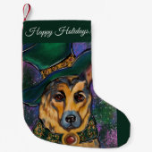 German Shepherd Kleine Kerstsok (Voorkant)