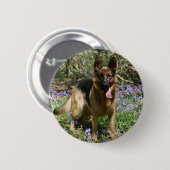 German Shepherd Laying Down Ronde Button 5,7 Cm (Voorkant /achterkant)