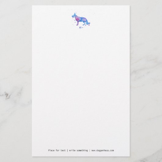 German Shepherd Letterhead Briefpapier (Voorkant)