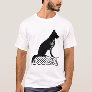 German Shepherd Loki Sailor's Knot Black T-shirt