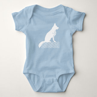 German Shepherd Loki Sailor's Knot White Romper