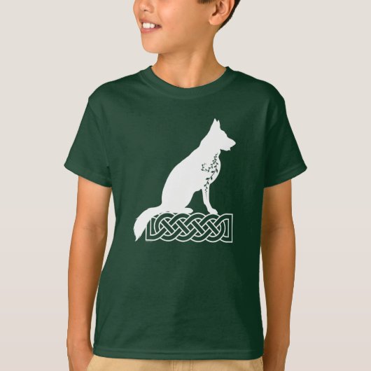 German Shepherd Loki Sailor's Knot White T-shirt (Voorkant)