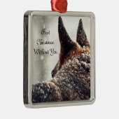 German Shepherd Lost Pet Memorial Metalen Ornament (Rechts)