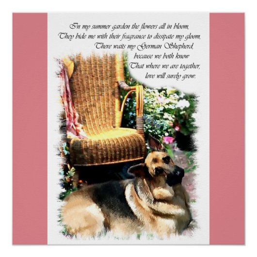 German Shepherd Love Gifts Perfect Poster (Voorkant)
