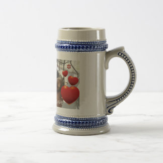 German Shepherd Love Grey/Blue 18 oz Stein Bierpul