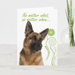 German Shepherd Love & Support Card Kaart